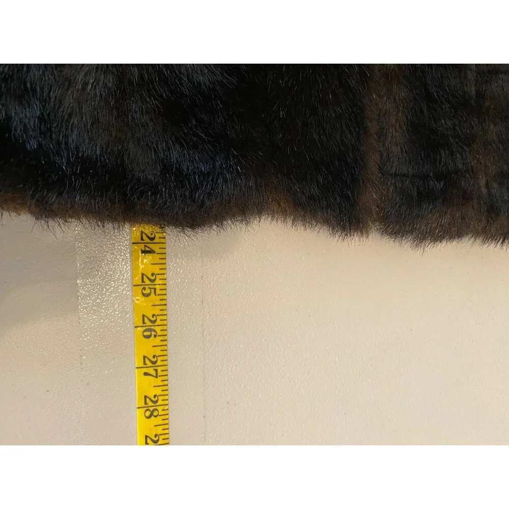 Giacca Reversible Faux Fur Vest Womens Brown & Black Large - Picture 10 of 12